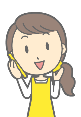 スマホで話す女性